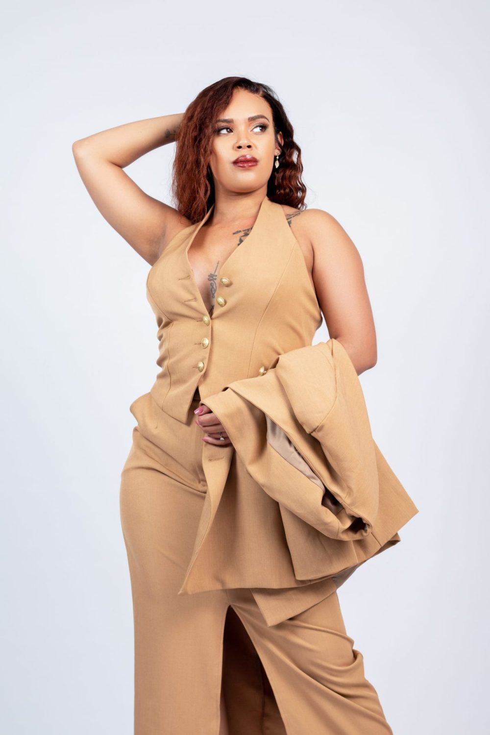 Halter Neck Top and Long Skirt Set